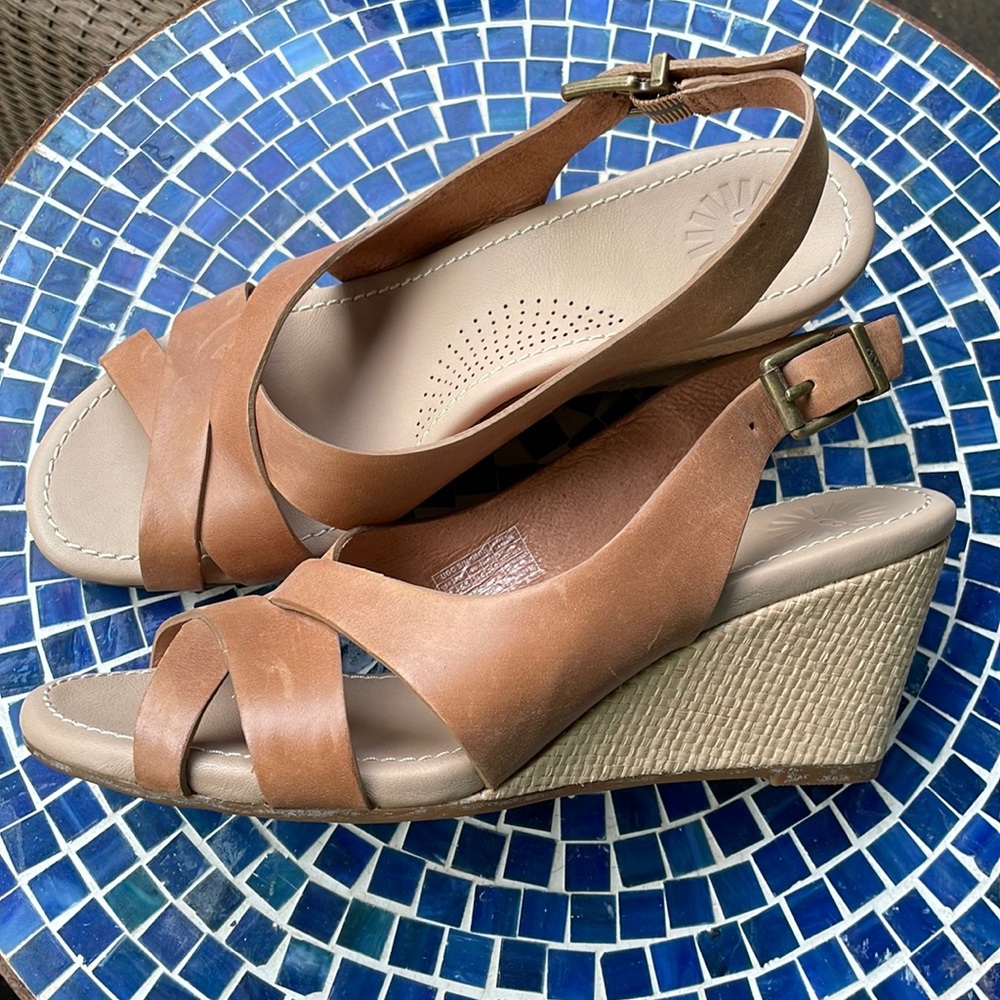 Ugg worn once wedge sandals